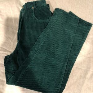 Northern Outfitters green wide cord pants